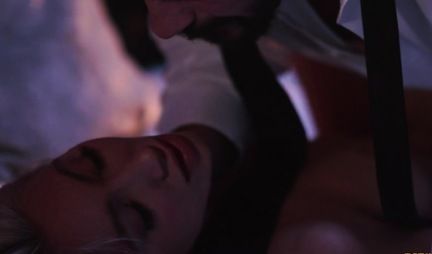 The blonde and her lover eagerly and passionately have sex in a variety of positions