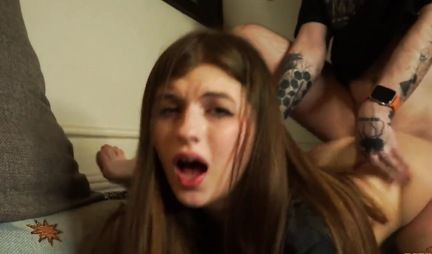 A husband with tattoos bent his wife cancer and gave her home anal on a webcam