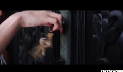 Brunette after a gentle blowjob substitutes a tight hole for a real whipping