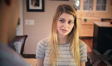 Blonde with big milkings during a home whipping experienced satisfaction