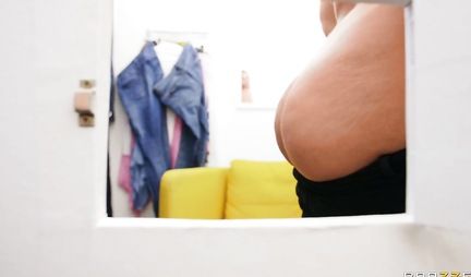 Fat beauty in the store substitutes her pussy for sex with a young guy