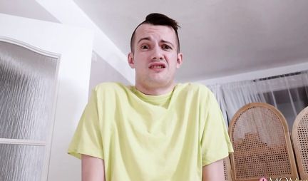 Fat mom with big tits flashes buns and seduces stepson to fuck