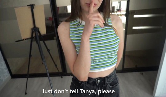 Russian young girl cheats on her boyfriend and has an org...