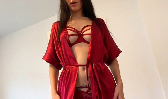 Russian girl spreads her legs and substitutes her pussy f...