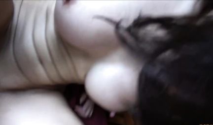 Mom with dark hair POV closeup shoots homemade porn anal