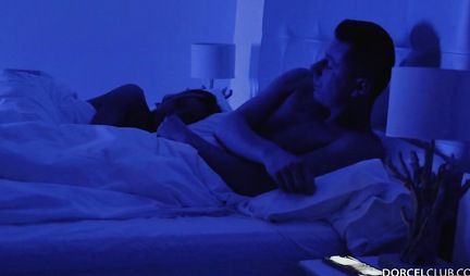 Brunette in stockings polished a bolt with her lips and rides it to orgasm