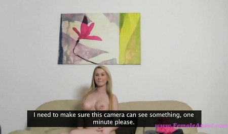 Busty chick at the casting licking pussy beautiful lesbians