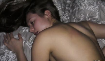 Russian sleeping beauty lifted her legs and offered her pussy for love