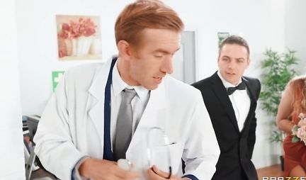 Brunette in stockings spreads her legs and enjoys thrusting cock in the gap