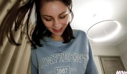 Russian guy fucked a young beauty with an elastic ass in his mouth