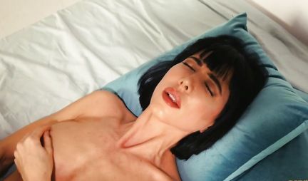 Lesbians caress their caps with their fingers and fuck each other with a thick strap-on