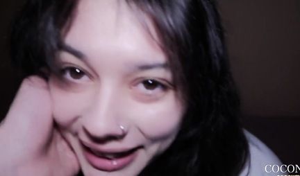 Skinny Russian brunette loves to fuck in all positions with a guy