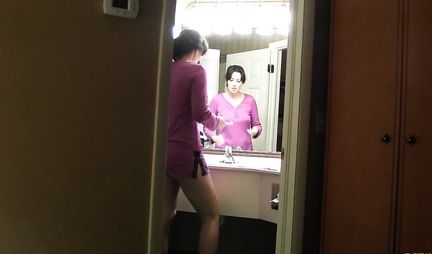 Lustful mother got to the strong penis of a young guy