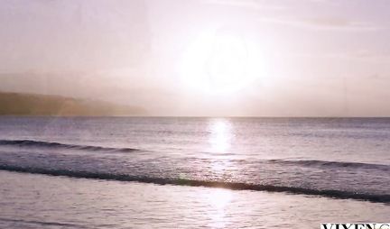 Blonde tries a big dick of a new boyfriend in nature