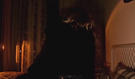 A curly guy rides a young brunette on a hot dick