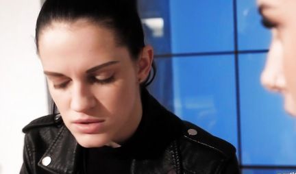 Hot lesbian with a strapon actively dominates her friend