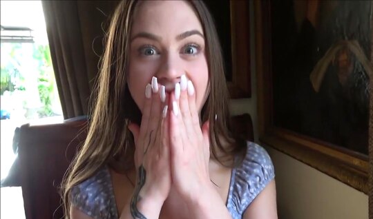 A cute girl is fucked in a pussy close-up in all pleasant...