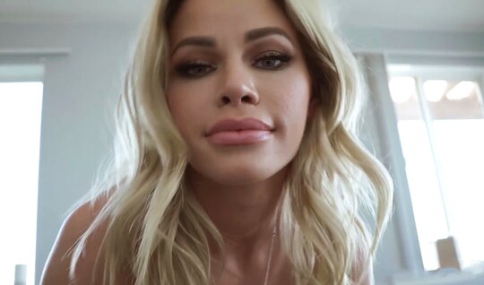 Sexy blonde gets doggy fried POV