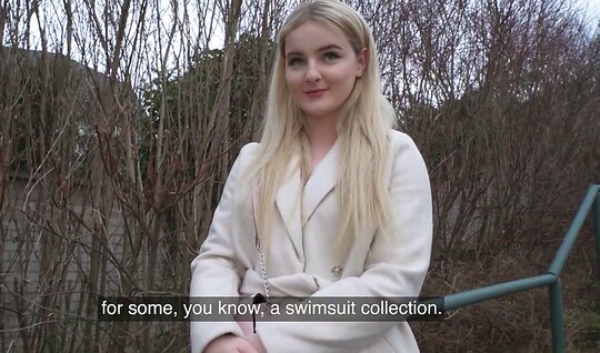 The blonde was seduced by a pickup truck and happily sat ...