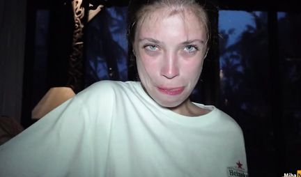 Russian cutie is ready to jerk off and suck her stepbrothers cock