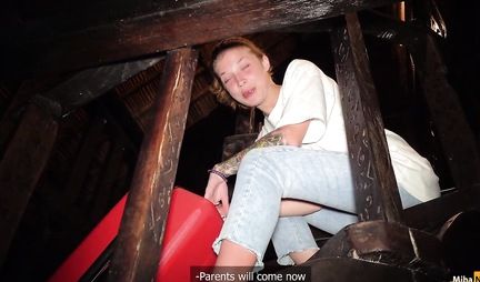 Russian cutie is ready to jerk off and suck her stepbrothers cock