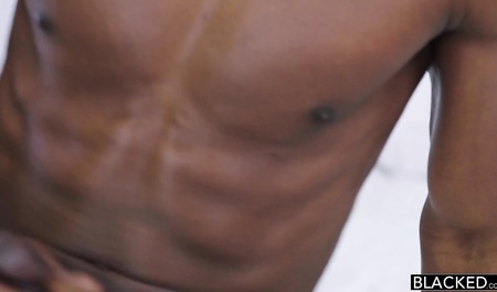 Beautiful brunette sucks thick penis of immigrant from Congo