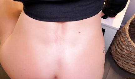 Russian blonde appeases collector with a hot blowjob