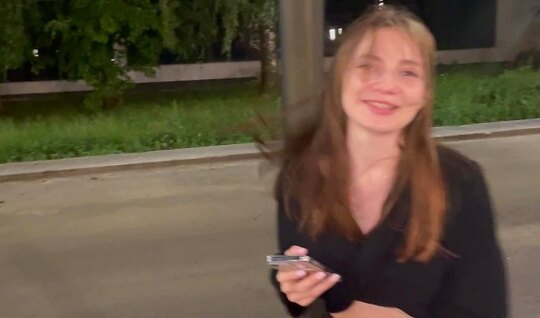 Russian young and thin girl in the first person gets an o...