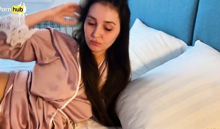 Sleeping mom and her Russian stepson staged a homemade porn shoot on the bed