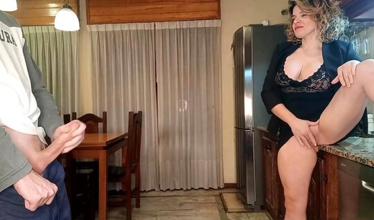 The mother wanted to fuck in anal with her stepson while ...