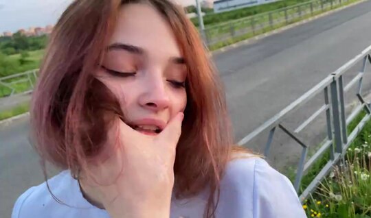 The girl not only works on the track, but also gets fucke...