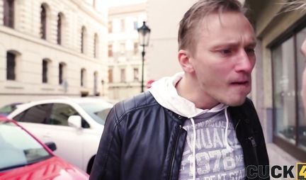 Husband watches his fat wife fuck in anal with another