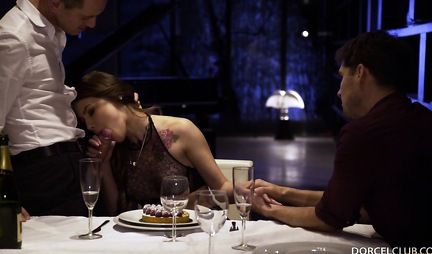 Wife gets anal fucked while husband watches closely