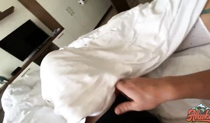 Sleeping sister got hot dick in tight pussy