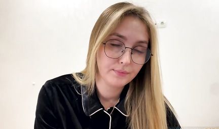 The guy can't masturbate and Russian mom helps him finish