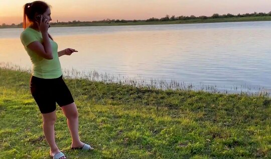 Acquaintance on a fishing trip with a Russian chick ended...