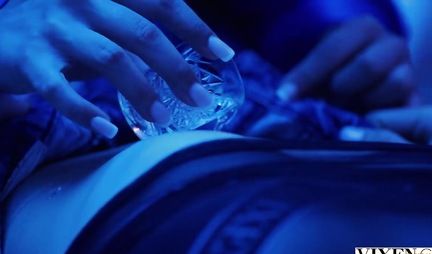 Petite brunette saddled a big dick of a new friend