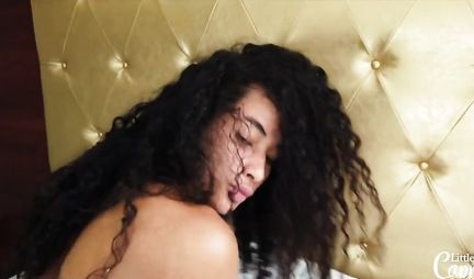 The mulatto actively jumps on the strong penis of her lover