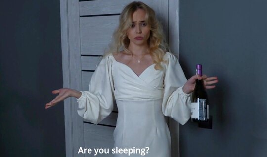 Russian drunk girlfriend wanted a hard cock before bed