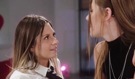 Domineering lesbian spanked and fucked naughty girlfriend