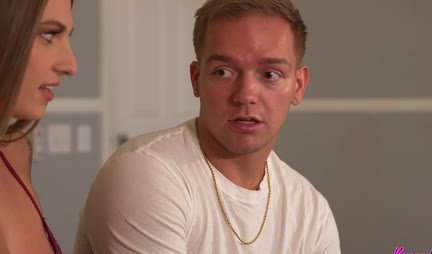 The stepson persuaded the seductive mother to try the dick