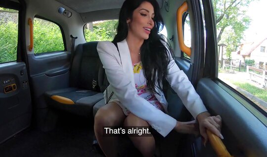 Girl with big tits had sex with a taxi driver