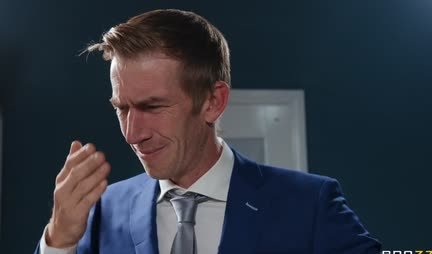 The blonde tried the big dick of a colleague in the office