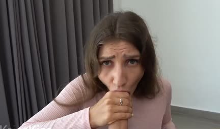 Ripped Russian girlfriend's jeans and fucked her doggy style