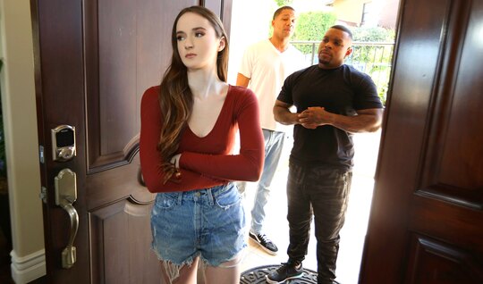 Negroes with strong penises put a heifer on two trunks