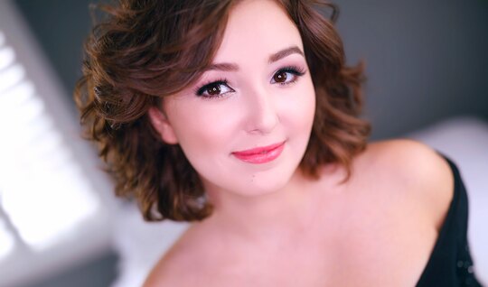 The girl sucks her boyfriend's cock in a POV video