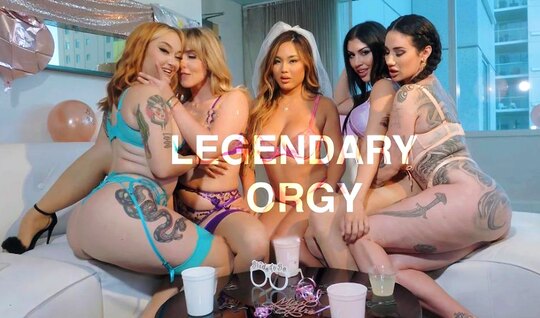 Horny chicks have an orgy during a bachelorette party