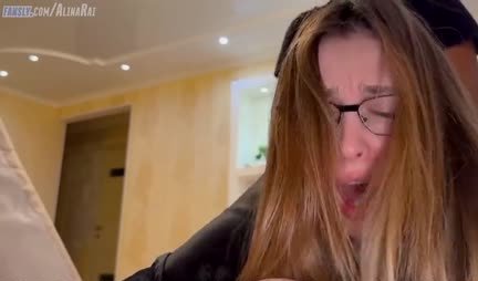 Passionate Russian mom in a black peignoir is ready for home fucking