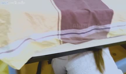 Russian mom stuck under the bed and got a dick in anal