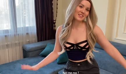 Russian bitch fell for a pickup truck and got an orgasm from a cock